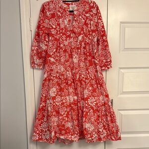 Tuckernuck Floral Red and White Dress